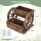 Outdoor 2-Tier Rustic Wood Wagon Garden Bed with Wheels and Drainage